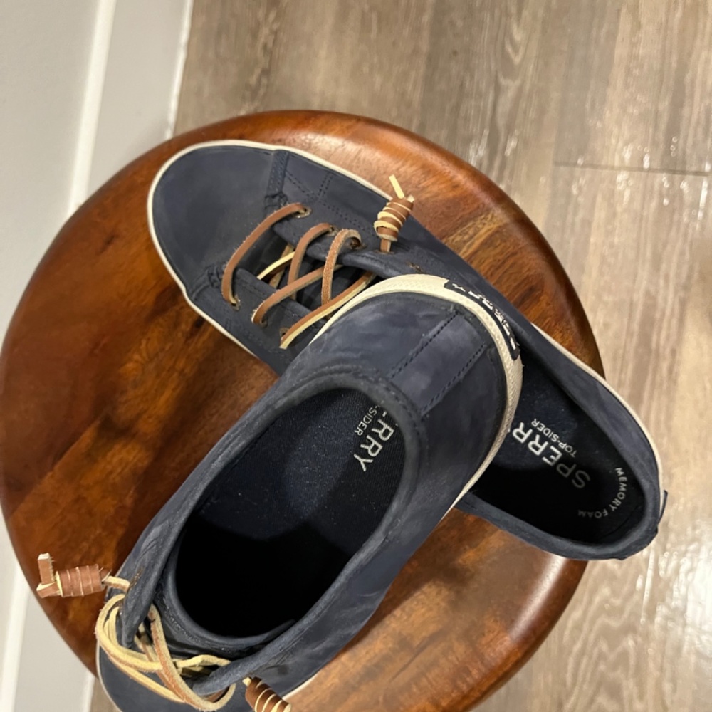 Navy Suede Sperry Top-Sider-Boat Shoe, Size 8 1/2 - Picture 4 of 11